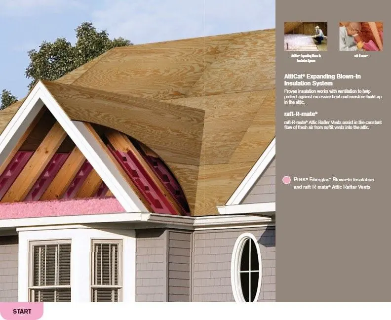 Owens Corning Total Protection Roofing System: Attic insulation and rafter vents