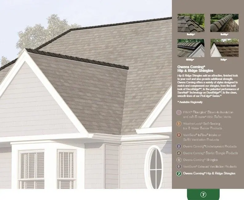 Owens Corning Total Protection Roofing System: Hip and ridge shingles